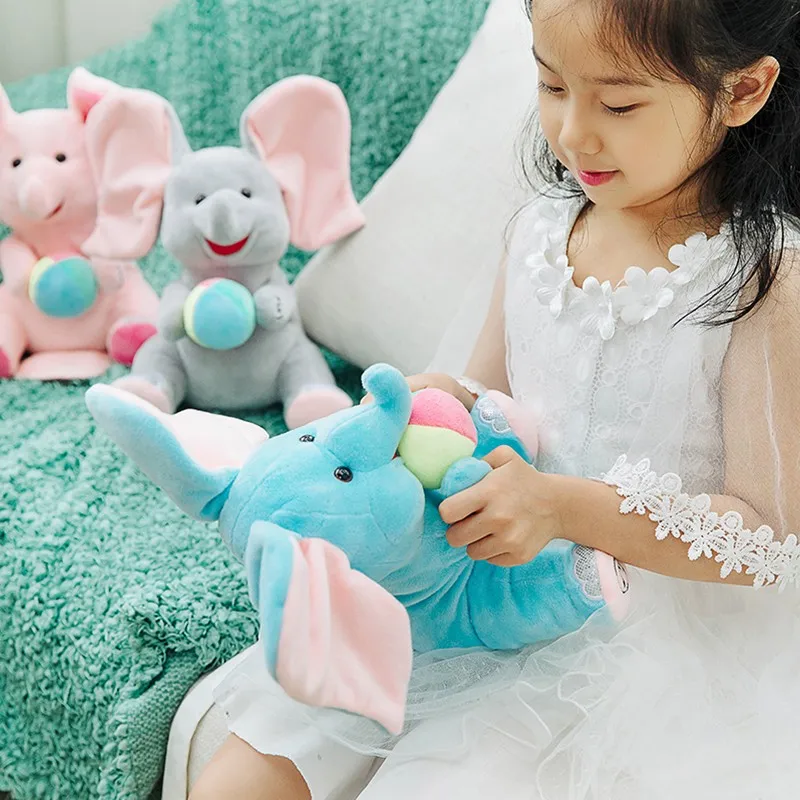 30cm Peekaboo Elephant Toy Ears Move Music Baby Animal Hide And Seek Cat Soothing Doll Elephant Dog Rabbit Plush Toy
30cm Peekaboo Elephant Toy Ears Move Music Baby Animal Hide And Seek Cat Soothing Doll Elephant Dog Rabbit Plush Toy