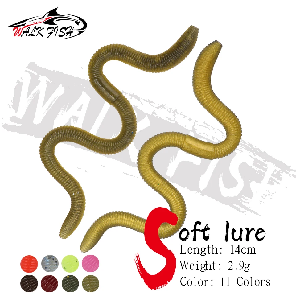 WALK FISH 8PCS/Lot Worm Soft Lures 14cm 2.9g Fishing Artificial Silicone Bass Pike Minnow Swimbait Jigging Plastic Baits
WALK FISH 8PCS/Lot Worm Soft Lures 14cm 2.9g Fishing Artificial Silicone Bass Pike Minnow Swimbait Jigging Plastic Baits