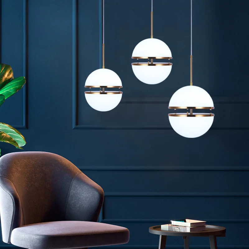 Фото New Modern Parlor Led Pendant Lights Bar Lamp Creative Ceiling Fixture Art Deco Bedroom Bedside Hanglamp Restaurant Home | Лампы и
