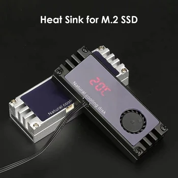 Heatsink Cooler w/ Turbo Temperature Display Fan Digital Household Computer Accessories for 2280 22110 M.2 SSD
Heatsink Cooler w/ Turbo Temperature Display Fan Digital Household Computer Accessories for 2280 22110 M.2 SSD