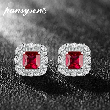 PANSYSEN 6MM Ruby Emerald Stud Earrings for Women Real 925 Sterling Silver Wedding Anniversary Fine Jewelry Earrings Wholesale
PANSYSEN 6MM Ruby Emerald Stud Earrings for Women Real 925 Sterling Silver Wedding Anniversary Fine Jewelry Earrings Wholesale