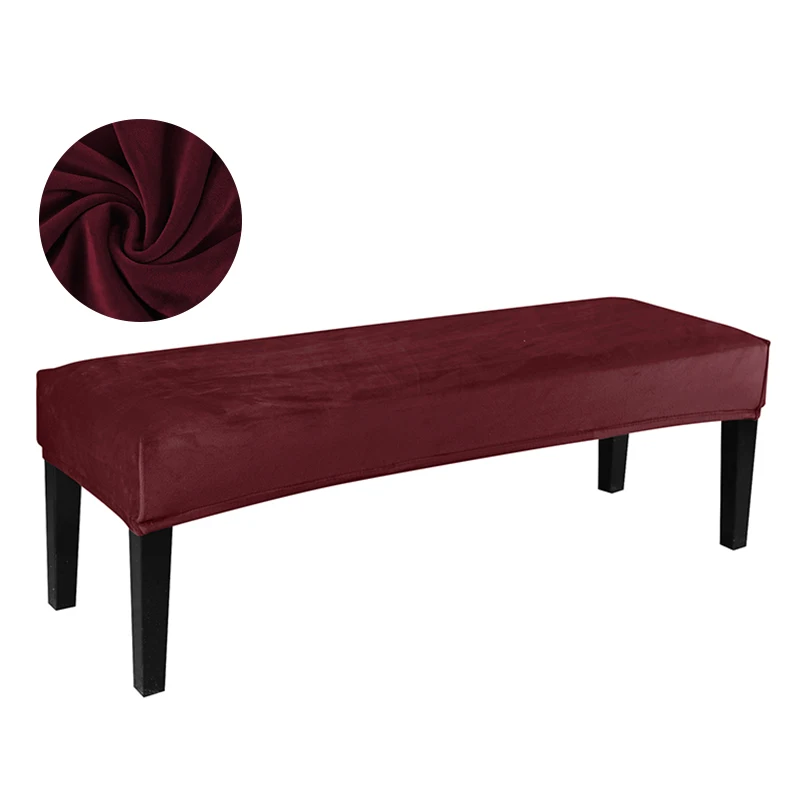 Housse de banc extensible en velours et Spandex, élastique, pour salle à manger, chaise, siège, hôtel, maison, salon, cuisine, chambre à coucher Housse de banc extensible en velours et Spandex, élastique, pour salle à manger, chaise, siège, hôtel, maison, salon, cuisine, chambre à coucher