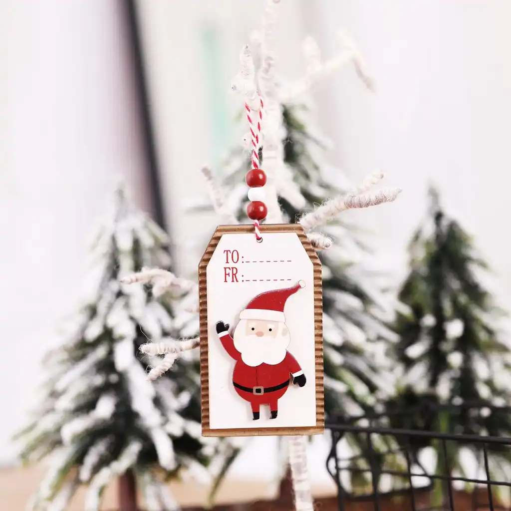 elk snowman wooden pendant ornaments christmas tree decorations