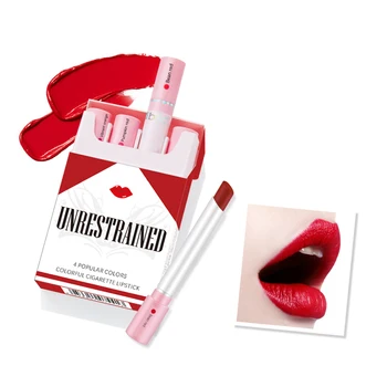 New Trendy 4 Colors Lipstick Set Cigarette Tube Matte Long Lasting Waterproof Matt Lip Stick Tube Nude Red Lips Makeup
New Trendy 4 Colors Lipstick Set Cigarette Tube Matte Long Lasting Waterproof Matt Lip Stick Tube Nude Red Lips Makeup