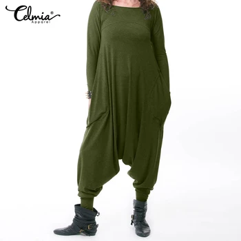 S-5XL Clemia Women's Jumpsuits Drop-Crotch Harem Pants Vintage Solid Long Overalls 2020 Casual Loose Rompers Macacao Oversized
S-5XL Clemia Women's Jumpsuits Drop-Crotch Harem Pants Vintage Solid Long Overalls 2020 Casual Loose Rompers Macacao Oversized