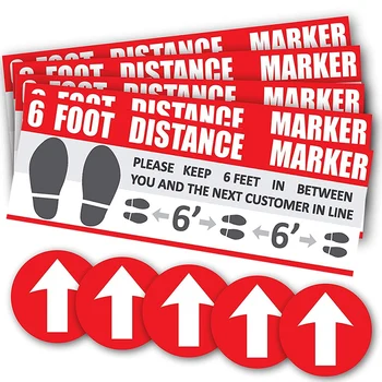 5Pcs/Lot Social Distancing Keep 6 Feet Distance Marker Decal Reflective Stickers for Market Shop Floor Decals
5Pcs/Lot Social Distancing Keep 6 Feet Distance Marker Decal Reflective Stickers for Market Shop Floor Decals