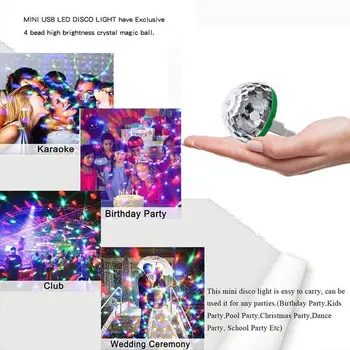Mini Disco Light USB Lights DC 5V LED Music Bulb Dj Equipment KTV Voice Control Smart LED Stage Light Party Wedding Supplies
Mini Disco Light USB Lights DC 5V LED Music Bulb Dj Equipment KTV Voice Control Smart LED Stage Light Party Wedding Supplies