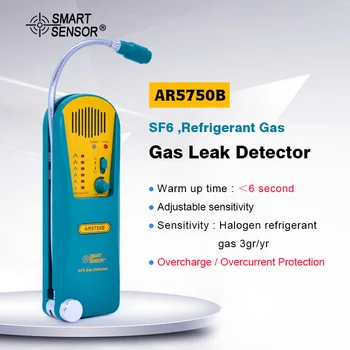 AR5750B SF6 Gas Detector Digital Halogen Gas Detector Refrigerant Gas Leak Detector Freon sulfur hexafluoride Gas Analyzer
AR5750B SF6 Gas Detector Digital Halogen Gas Detector Refrigerant Gas Leak Detector Freon sulfur hexafluoride Gas Analyzer