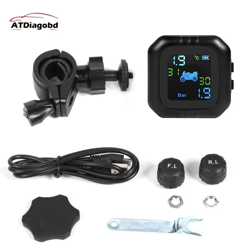 2019 newly Wireless LCD Motorcycle Tire Pressure Monitoring System TPMS 2External Sensor Realtime Monitor Abnormal Alarm
2019 newly Wireless LCD Motorcycle Tire Pressure Monitoring System TPMS 2External Sensor Realtime Monitor Abnormal Alarm