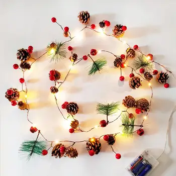 Christmas Pine Cone String Lights LED Decorative Copper Wire String Light Christmas Tree Hanging Christmas Ornaments Noel 2020
Christmas Pine Cone String Lights LED Decorative Copper Wire String Light Christmas Tree Hanging Christmas Ornaments Noel 2020