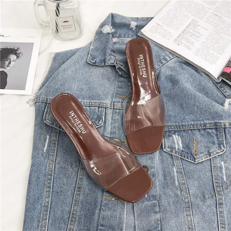 Europe And America 2019 Summer Sandals Women's Outer Wear Chunky-Heel Semi-high Heeled Sandals Versatile Open Toe A- line Transp
Europe And America 2019 Summer Sandals Women's Outer Wear Chunky-Heel Semi-high Heeled Sandals Versatile Open Toe A- line Transp