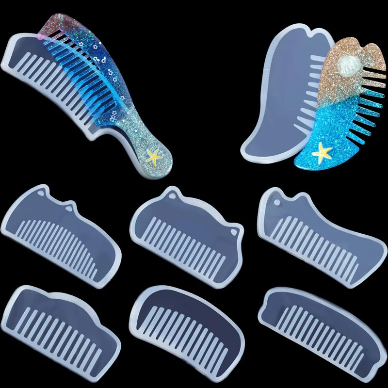 Silicone Comb Mold Resin DIY Casting Mold Jewelry Resin Mould Handcraft Epoxy Resin Mould for DIY Jewelry Craft Supplies, Clear
Silicone Comb Mold Resin DIY Casting Mold Jewelry Resin Mould Handcraft Epoxy Resin Mould for DIY Jewelry Craft Supplies, Clear