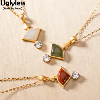 Uglyless Cupid's Arrow Creative Women Lovely Jewelry Sets Agate Jade Studs Earrings Necklaces +Chain Zircons Crystals 925 Silver
Uglyless Cupid's Arrow Creative Women Lovely Jewelry Sets Agate Jade Studs Earrings Necklaces +Chain Zircons Crystals 925 Silver