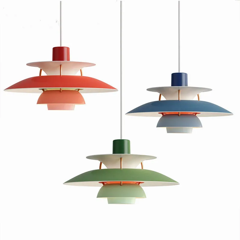 Креативная светодиодная Подвесная лампа скандинавского стиля E27 цветная