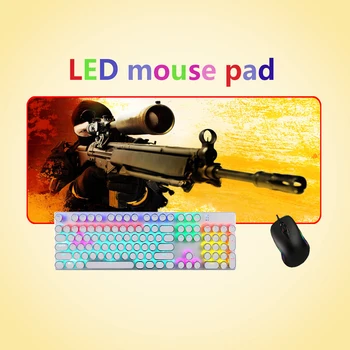 FFFAS Ready to shoot RGB Computer Mousepad LED Backlight Gaming Mouse Pad Gamer Large Mause Pad Keyboard Mice PC Desk Ma
FFFAS Ready to shoot RGB Computer Mousepad LED Backlight Gaming Mouse Pad Gamer Large Mause Pad Keyboard Mice PC Desk Ma