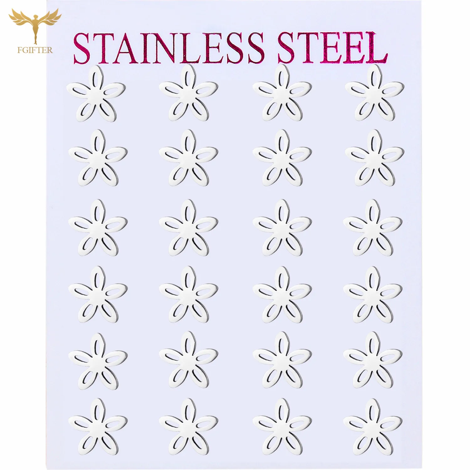 Цветочные серьги Девушка Серьги из нержавеющей стали Женская нержавеющая сталь Корейский свежий стиль Серьги Серьги Женские украшения для девочек