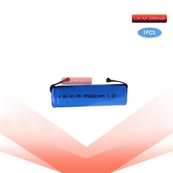 1pc 1.2V AA 2600mah 2A ni-mh rechargeable battery cell blue shell with tabs pins Braun electric shaver toothbrush
1pc 1.2V AA 2600mah 2A ni-mh rechargeable battery cell blue shell with tabs pins Braun electric shaver toothbrush