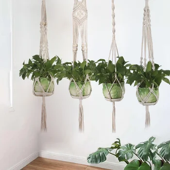 Plant Hanger Indoor Outdoor Hanging Planter Basket Cotton Rope Handmade Cotton Hanging Pots for Plants for Home Decor 4 Packs
Plant Hanger Indoor Outdoor Hanging Planter Basket Cotton Rope Handmade Cotton Hanging Pots for Plants for Home Decor 4 Packs