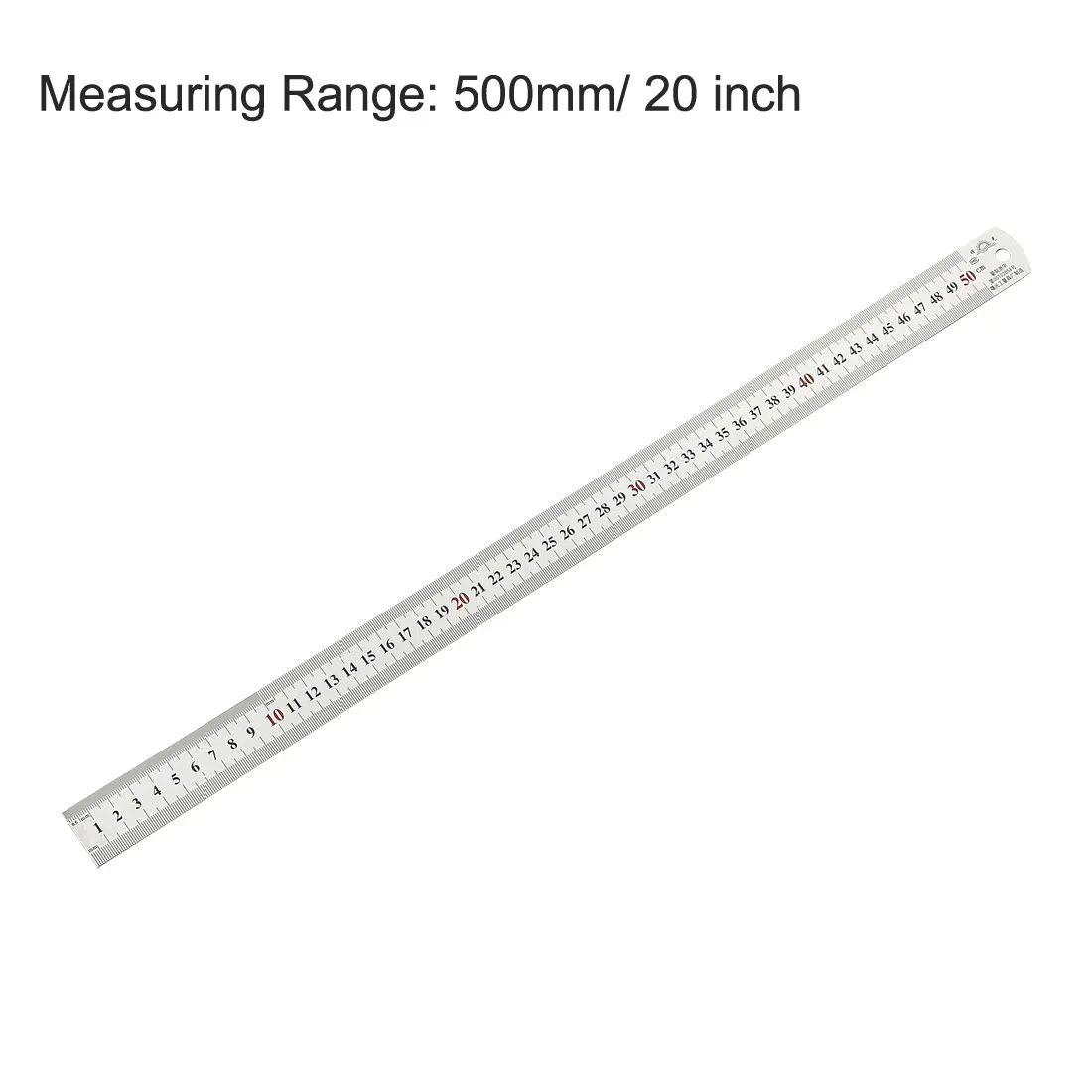 uxcell Straight Ruler 50cm 20 Inch Metric Stainless Steel Measuring Ruler 0.9mm Thickness
uxcell Straight Ruler 50cm 20 Inch Metric Stainless Steel Measuring Ruler 0.9mm Thickness