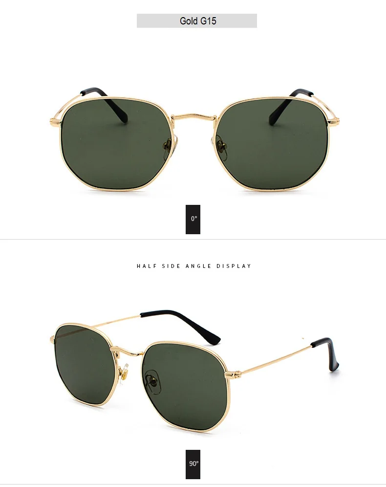 Men Sunglases Sun glasses NEW Women Metal Frame Fishing Glasses Gold tea Eyewear lentes de sol hombre okulary UV400