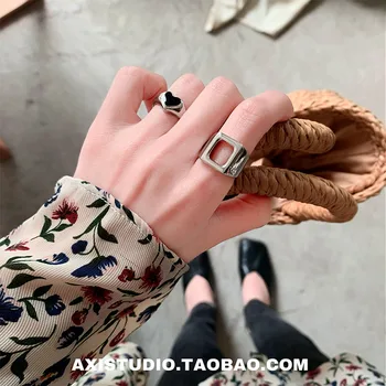 S925 Sterling Silver Lovely Heart-Shaped Ins Tide Retro Cold Wind Square Fashion Cool Index Finger Ring Female engagement ring
S925 Sterling Silver Lovely Heart-Shaped Ins Tide Retro Cold Wind Square Fashion Cool Index Finger Ring Female engagement ring