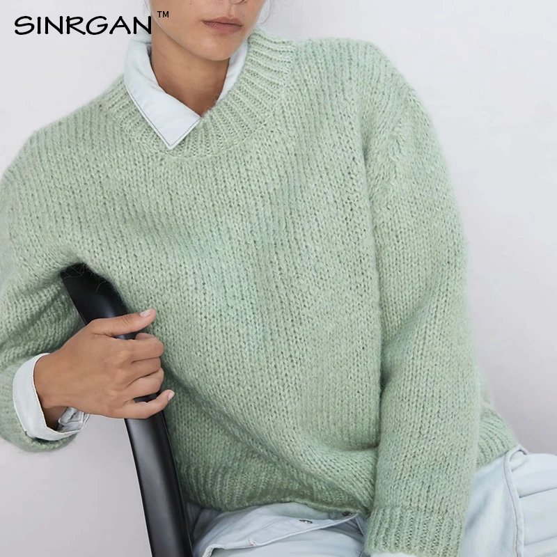 SINRGAN Mint Green Tops Women Pullovers Winter Jumpers Knitwear 2019 Autumn Winter Solid Color Warm Sweaters
SINRGAN Mint Green Tops Women Pullovers Winter Jumpers Knitwear 2019 Autumn Winter Solid Color Warm Sweaters