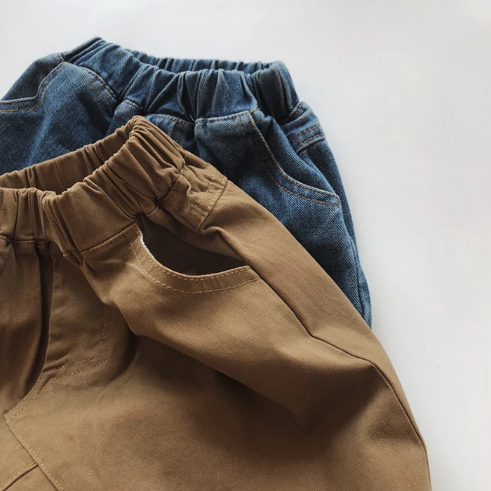 Korean Style Baby Boys Girls Cowboy Pants Kids Casual Elastic Waist Pant Children's Clothing Autumn Baby Boys Girls Jeans 51 H64a3aa34757c4188abf47a8134401e54K