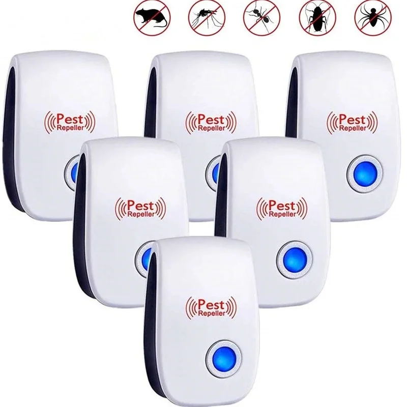 Ultrasonic Pest Repeller 6 Pack, Electronic Pest Repellent Plug in Indoor Pest Control for Insects, Mosquito,Rats, Bug,Ant
Ultrasonic Pest Repeller 6 Pack, Electronic Pest Repellent Plug in Indoor Pest Control for Insects, Mosquito,Rats, Bug,Ant