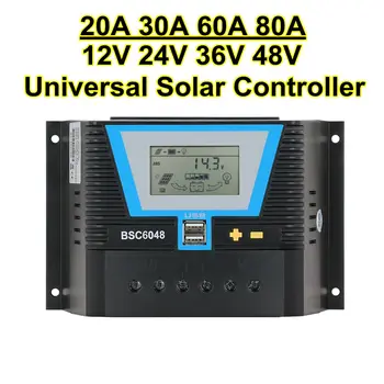 20A 30A 60A 80A PWM Solar Controller 12V 24V 36V 48V Backlight LCD Display Universal Solar Panel Charger System USB Controller
20A 30A 60A 80A PWM Solar Controller 12V 24V 36V 48V Backlight LCD Display Universal Solar Panel Charger System USB Controller