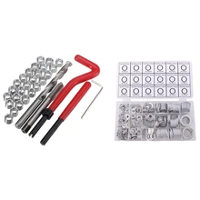 450Pcs Gaskets Washers Pure Gasket Flat Gasket With 30Pcs Car Engine Block Restoring Damaged Thread Repair Tool Kit
450Pcs Gaskets Washers Pure Gasket Flat Gasket With 30Pcs Car Engine Block Restoring Damaged Thread Repair Tool Kit