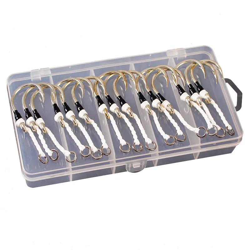 Box 7/0 9/0 11/0 MUSTAD High Carbon Steel Rigged Single Hook Assist Hooks Heavy Duty Strong PE Line Jigging Saltwater Fishing
Box 7/0 9/0 11/0 MUSTAD High Carbon Steel Rigged Single Hook Assist Hooks Heavy Duty Strong PE Line Jigging Saltwater Fishing