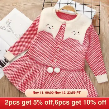 Melario Children Clothes Girls Autumn Winter Fashion Sets for Kid Peter Pan Collar Cartoon Plaid Pattern Top with Skirt 2PCs
Melario Children Clothes Girls Autumn Winter Fashion Sets for Kid Peter Pan Collar Cartoon Plaid Pattern Top with Skirt 2PCs