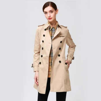 Spring Auttumn Women Fashion Trech Coat Female High Qulaty Cotton Coat Ladies Loose Slim Windbreaker Female Solid Leisure Coat
Spring Auttumn Women Fashion Trech Coat Female High Qulaty Cotton Coat Ladies Loose Slim Windbreaker Female Solid Leisure Coat