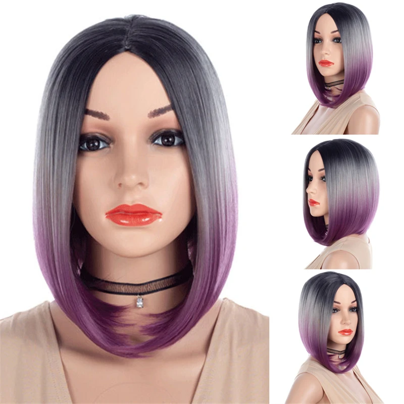 Short Straight Ombre Synthetic Wigs for White Black Women Cosplay Daily Grey Light Root Natural Hair Wig Heat Resistant
Short Straight Ombre Synthetic Wigs for White Black Women Cosplay Daily Grey Light Root Natural Hair Wig Heat Resistant