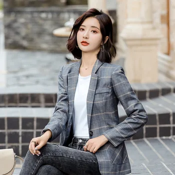 S-4XL Womens Casual One Button Blazer Jacket Slim Fit Work Office Blazer Non-ironing Professional Formal Workwear Chamaras Mujer
S-4XL Womens Casual One Button Blazer Jacket Slim Fit Work Office Blazer Non-ironing Professional Formal Workwear Chamaras Mujer