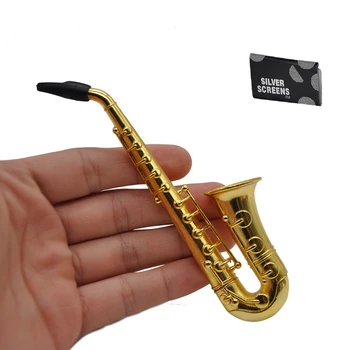 Mini Metal Sax Small Saxophone Tobacco Saxophone Shape Smoking Pipe Tobacco Pipe Cigarette Accessory
Mini Metal Sax Small Saxophone Tobacco Saxophone Shape Smoking Pipe Tobacco Pipe Cigarette Accessory