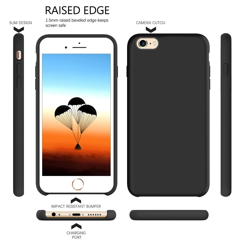 Black Liquid Silicone Case For iPhone 6 Case iPhone 6S Case Gel Rubber Cover with Soft Microfiber Cloth Lining Cushion Slim 
Black Liquid Silicone Case For iPhone 6 Case iPhone 6S Case Gel Rubber Cover with Soft Microfiber Cloth Lining Cushion Slim