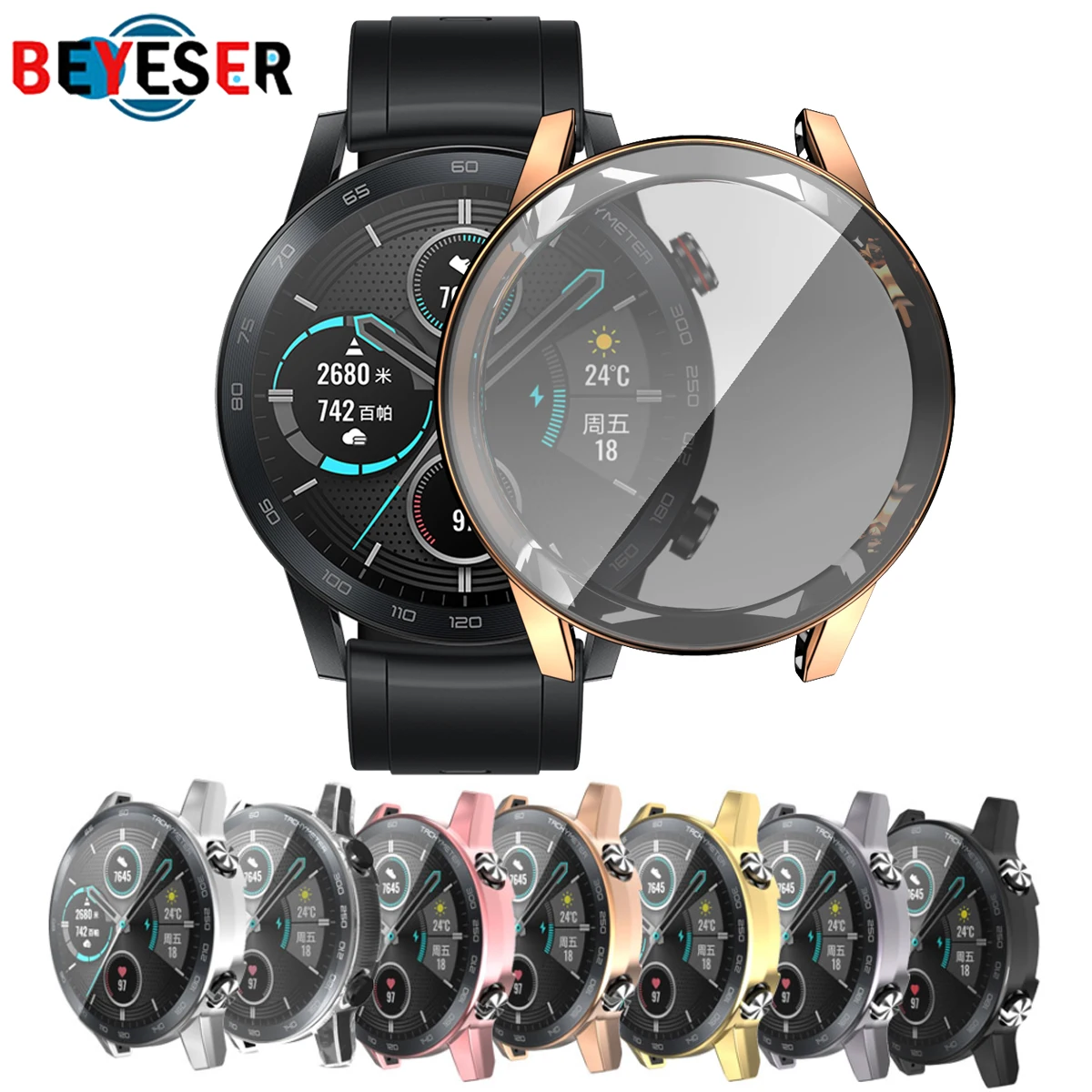 

TPU Protection Case For Huawei Honor Magic Watch 2 46mm Cover Full Coverage Screen Protector Shell Bumper For Huawei Magic2 Case