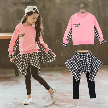 Teen Toddler Girls Clothes Sets Children Clothing Autumn Spring Girls Sport Suits For Kids Clothes Tracksuit 4 6 8 9 10 12 Years 
Teen Toddler Girls Clothes Sets Children Clothing Autumn Spring Girls Sport Suits For Kids Clothes Tracksuit 4 6 8 9 10 12 Years