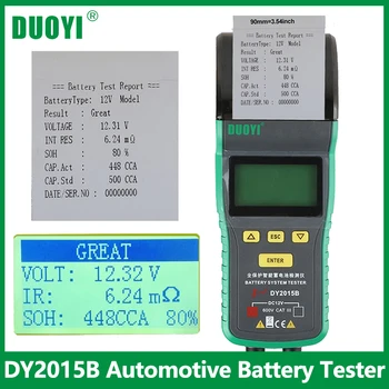 DUOYI DY2015B Automotive Car Battery Tester 12V 24V Power Electronic Load Battery Analyzner with Printer Car Measure Test Repair
DUOYI DY2015B Automotive Car Battery Tester 12V 24V Power Electronic Load Battery Analyzner with Printer Car Measure Test Repair