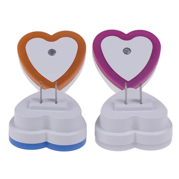 HUXUAN Mini Light Sensor Control LED Night Light Romantic Heart Shape Corridor Stairs Wall Lamp Children Room Bedroom Night Lamp
HUXUAN Mini Light Sensor Control LED Night Light Romantic Heart Shape Corridor Stairs Wall Lamp Children Room Bedroom Night Lamp
