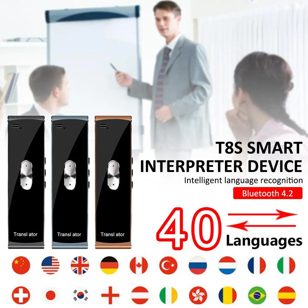 Portable Smart Language Translator Device Real Time Handheld T8S Interpreter For Learning Travelling Business
Portable Smart Language Translator Device Real Time Handheld T8S Interpreter For Learning Travelling Business