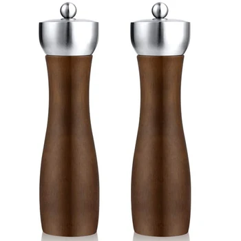 Salt and Pepper Grinder Set, Premium Beech Wood Salt Grinder Pepper Mill Shakers Gift Set for Home Chef 2 Pcs
Salt and Pepper Grinder Set, Premium Beech Wood Salt Grinder Pepper Mill Shakers Gift Set for Home Chef 2 Pcs