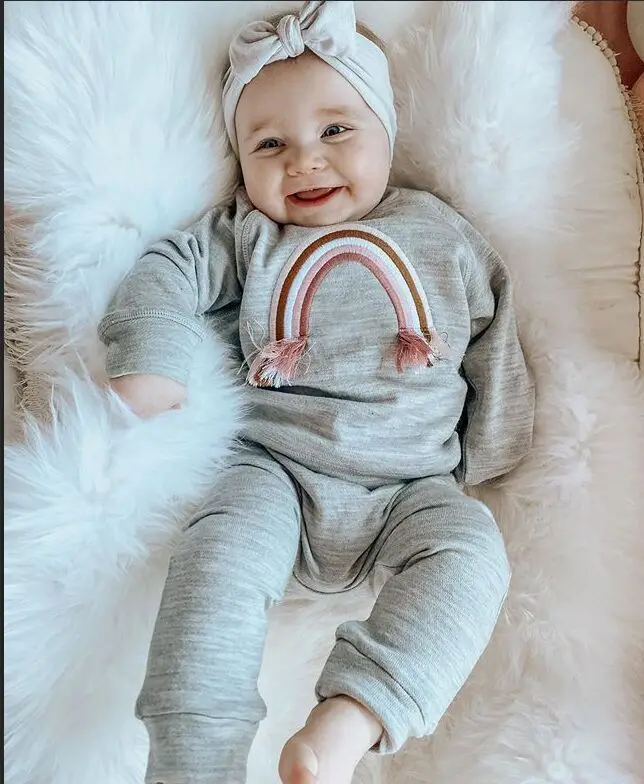 2Pcs Baby Spring Autumn Outfits Infant Long Sleeve O-Neck Rainbow Shirt Top+ Solid Long Pants Outfit Clothing Set Suits
2Pcs Baby Spring Autumn Outfits Infant Long Sleeve O-Neck Rainbow Shirt Top+ Solid Long Pants Outfit Clothing Set Suits