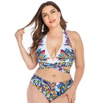 Halter Bikini Set High Waist Swimwear Large Size Swimsuit Female Swimming Suit For Women Sexy Bathing Suit May Beachwear 4XL
Halter Bikini Set High Waist Swimwear Large Size Swimsuit Female Swimming Suit For Women Sexy Bathing Suit May Beachwear 4XL