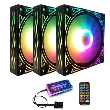 Coolmoon 3PCS Cooling Fan 120mm Multilayer Backlit RGB Cooling Fan Mute PC CPU Heatsink with the RF Wireless Remote Control
Coolmoon 3PCS Cooling Fan 120mm Multilayer Backlit RGB Cooling Fan Mute PC CPU Heatsink with the RF Wireless Remote Control