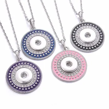 Snap Jewelry Vintage Paint Metal Snap Button Necklaces 18mm 20mm Snap Pendant Necklace For Women Girls DIY Button Jewelry Gift
Snap Jewelry Vintage Paint Metal Snap Button Necklaces 18mm 20mm Snap Pendant Necklace For Women Girls DIY Button Jewelry Gift