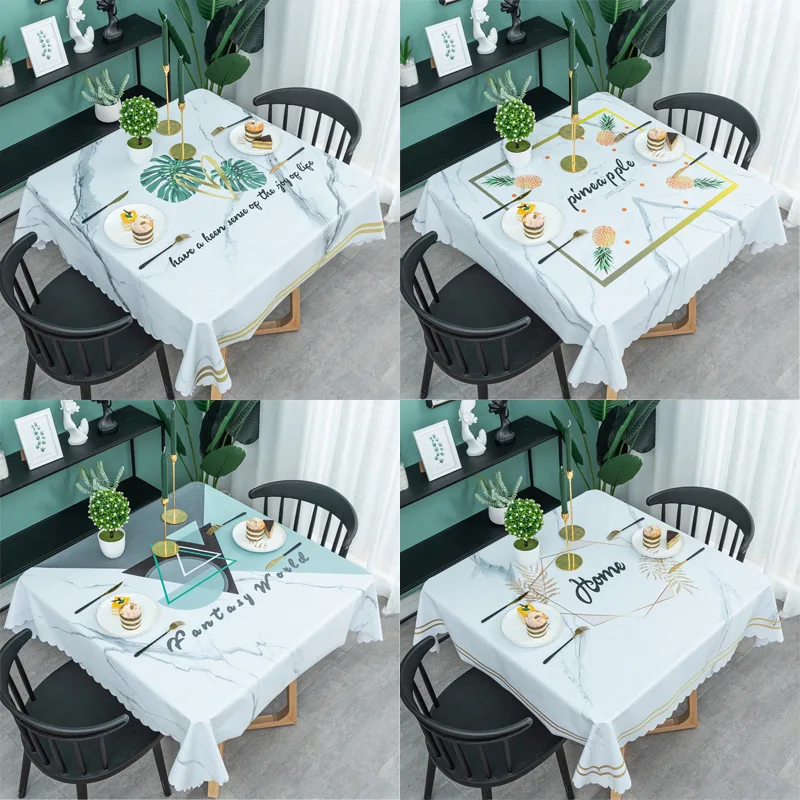 PVC Plastic Printed Table Cloths Waterproof Oilproof Table Cover Square Coffee Table for Living Room Manteles De Mesa
PVC Plastic Printed Table Cloths Waterproof Oilproof Table Cover Square Coffee Table for Living Room Manteles De Mesa