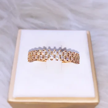 CHAMSS Yellow Gold Single Row Diamond Ring Simple Women's Fashion Romantic Gift
CHAMSS Yellow Gold Single Row Diamond Ring Simple Women's Fashion Romantic Gift