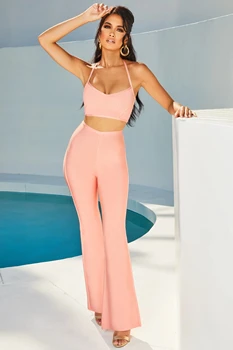 Summer Style Sexy Backless Halter Two Piece Bandage Set 2019 Celebrity Designer Fashion Women's Set
Summer Style Sexy Backless Halter Two Piece Bandage Set 2019 Celebrity Designer Fashion Women's Set